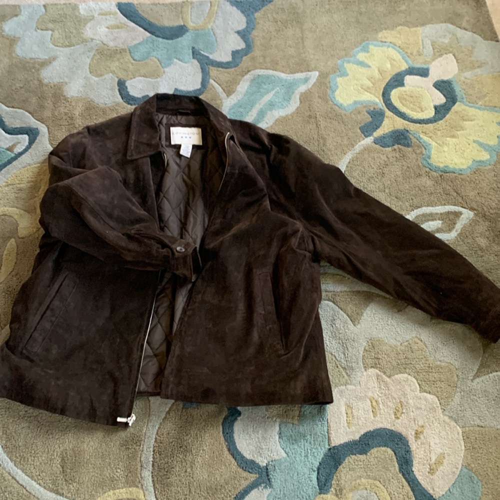 Covington Suede Coat- brown